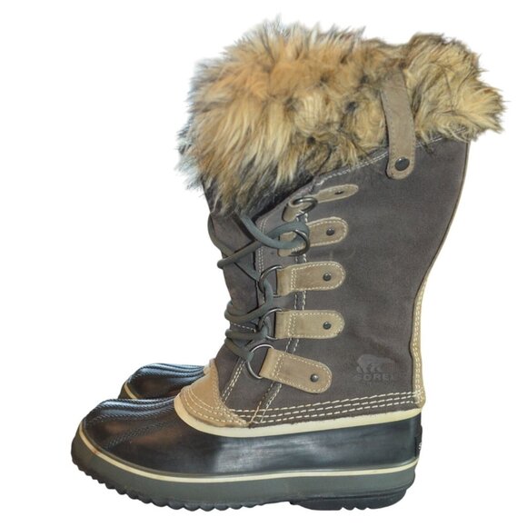 Sorel Womens Joan Of Arctic Brown Waterproof Mid Calf Snow Boot Size 7 Gorpcore - Picture 1 of 10